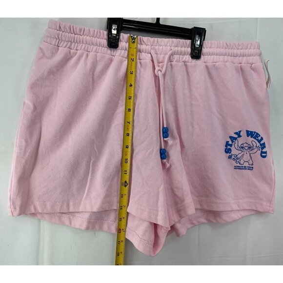 Lilo & Stitch "Stay Weird" Pink Drawstring Shorts 2XL - Picture 5 of 8